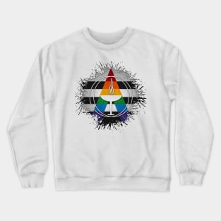 Paint Splatter LGBT Ally Pride Flag Unitarian Universalism Symbol Crewneck Sweatshirt